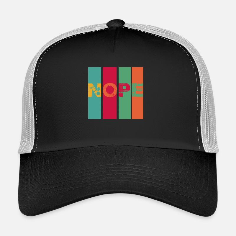 Nope Pas drôle - Casquette trucker  - noir/gris pierre