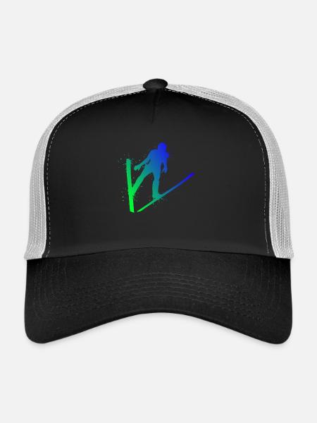 Ski jumping Ski flying Winter sports Ski jumpers - Trucker Cap - black/stone grey - Front