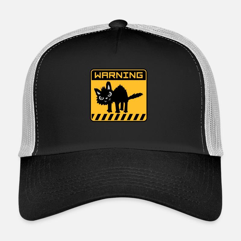 Avertissement chat dangereux Casquette trucker 