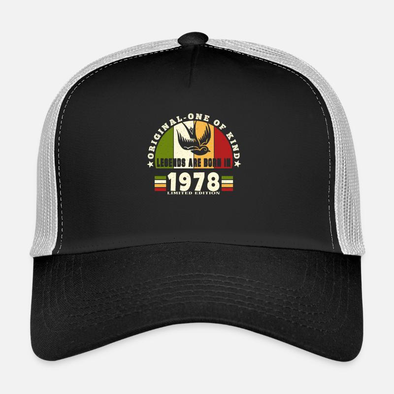 1978 Vintage Anniversaire Légende Cadeau Casquette trucker 