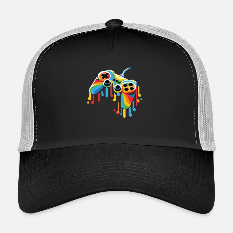 Melting Game Controller Trucker Cap