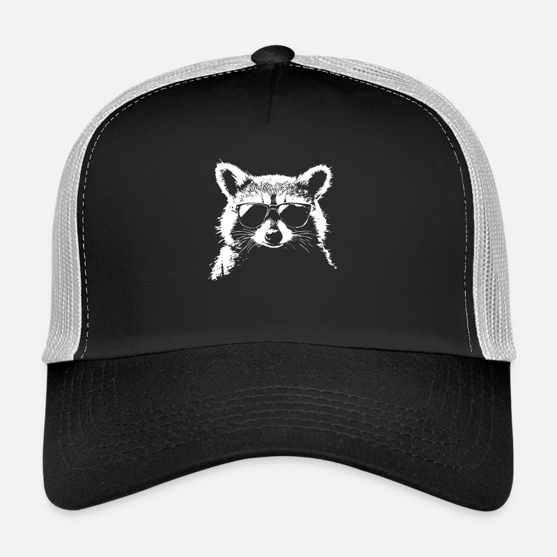 Waschbär Sonnenbrille - Trucker Cap - Schwarz/Steingrau