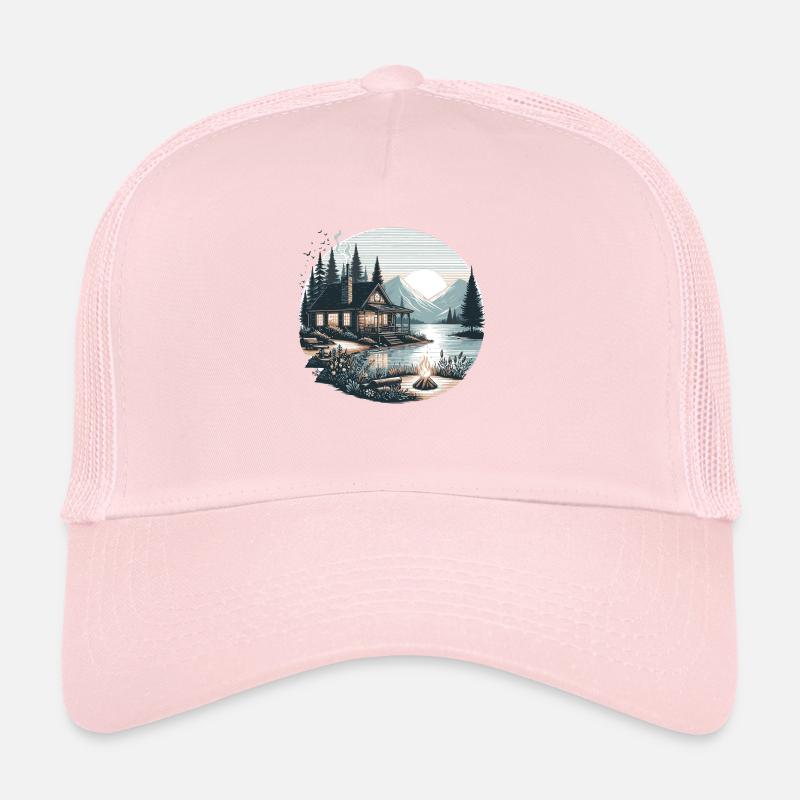 Sunset Cabin Trucker Cap