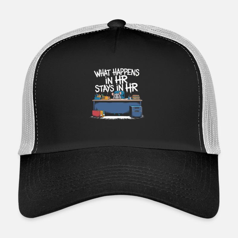 Ce qui se passe dans les RH reste dans les RH - Casquette trucker  - noir/gris pierre