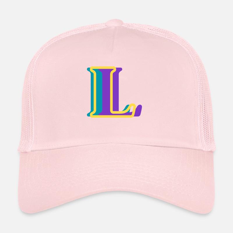 Mehrfarbiger Buchstabe l Trucker Cap