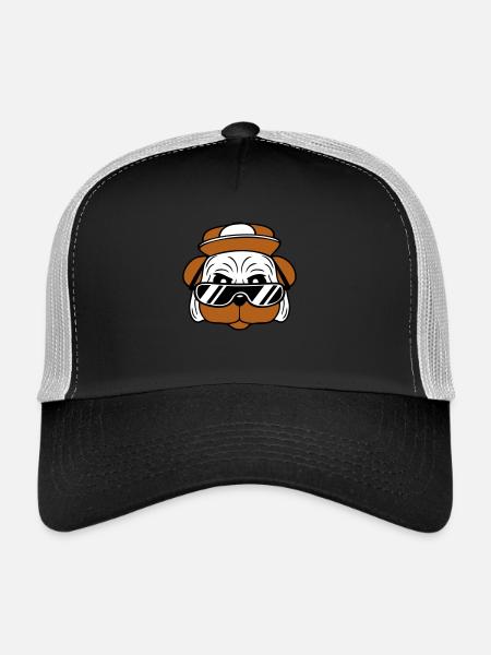 chien carlin cool lunettes de soleil cappy cap ados - Casquette trucker  - noir/gris pierre - Devant