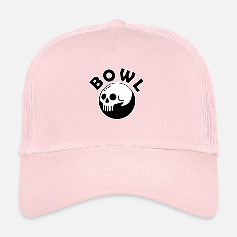 Totenkopf Bowlingkugel - Schüssel Design Trucker Cap