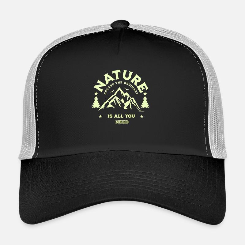 Nature is all you need - Trucker Cap - black/stone grey