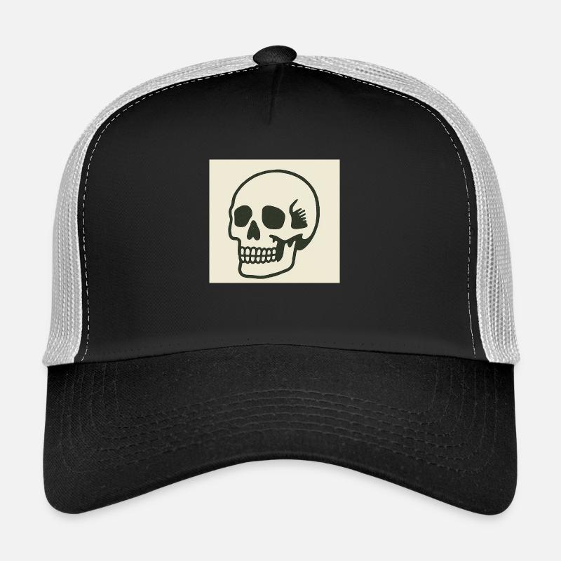 Crâne - Casquette trucker - noir/gris pierre