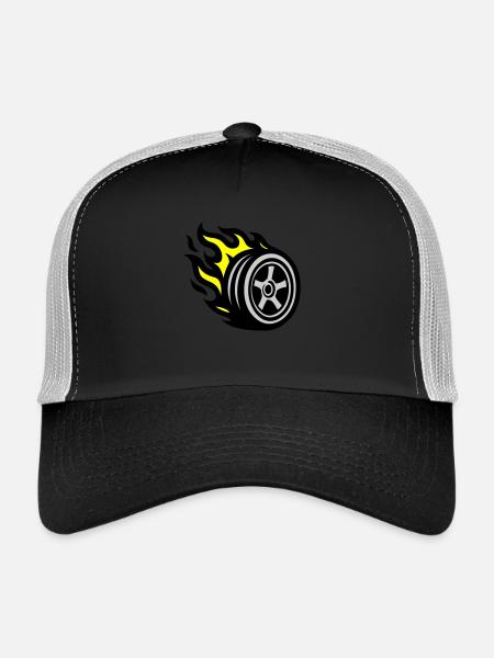 Tire Flame - Trucker Cap - black/stone grey - Front