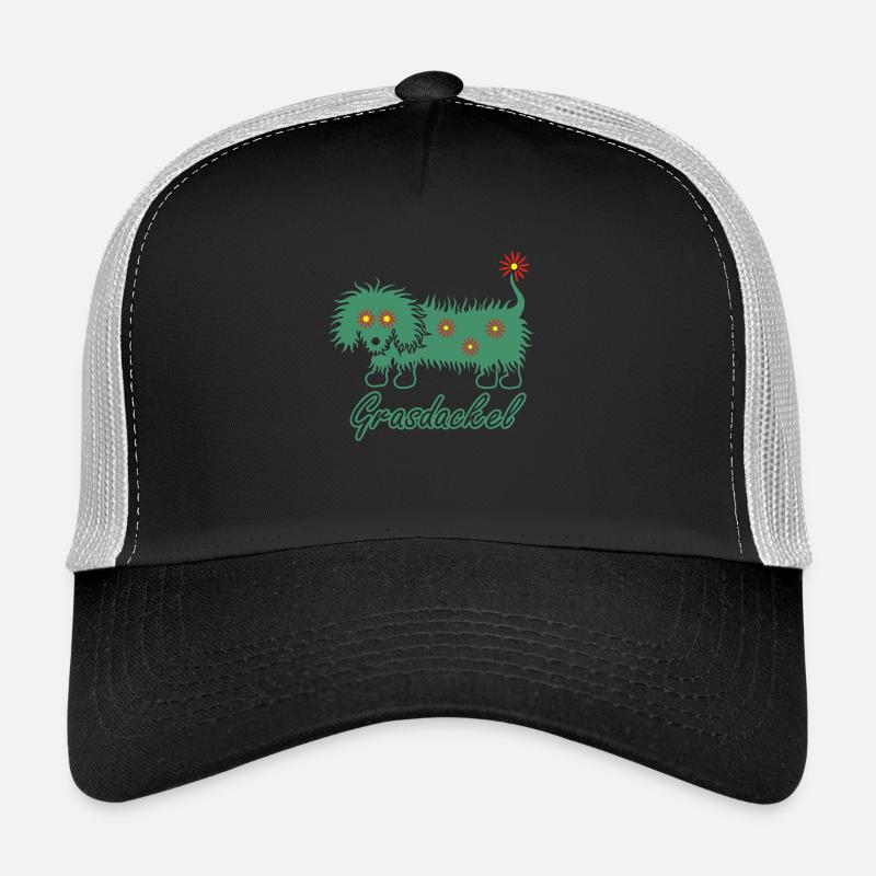 grasdackel 4 - Trucker Cap - Schwarz/Steingrau