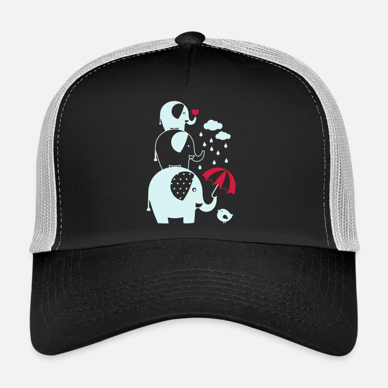Elefanten - Trucker Cap - Schwarz/Steingrau