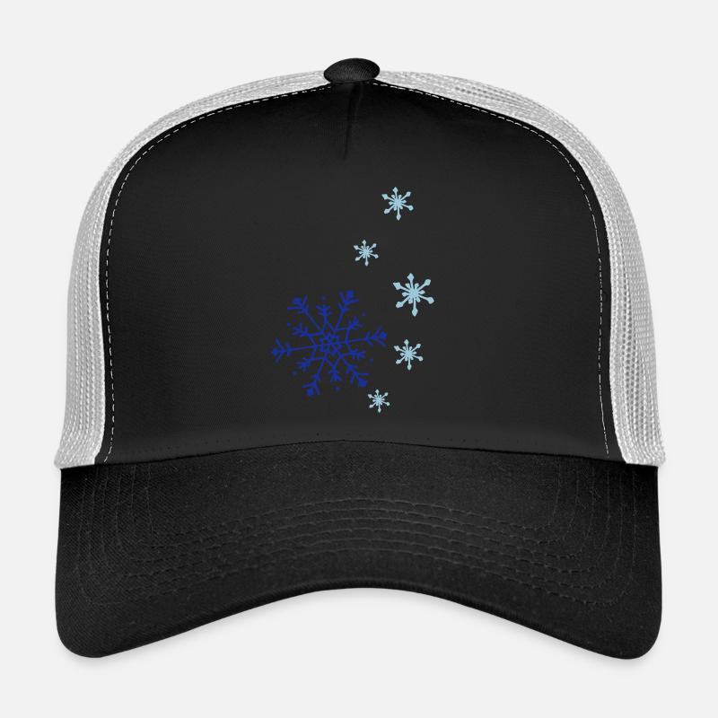 Snowflakes falling Trucker Cap
