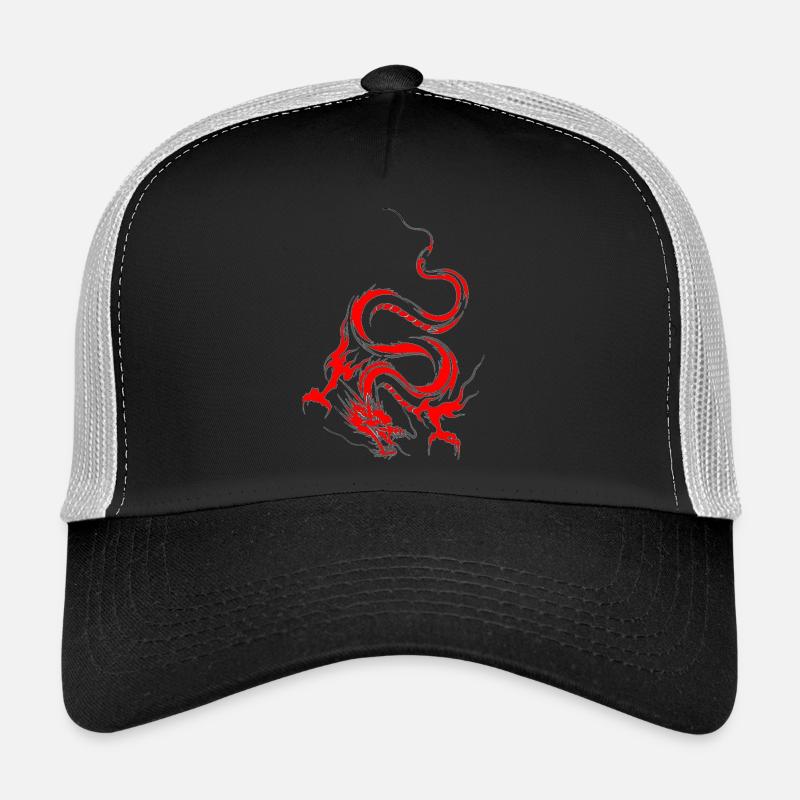 dragon_rouge - Trucker Cap - Schwarz/Steingrau