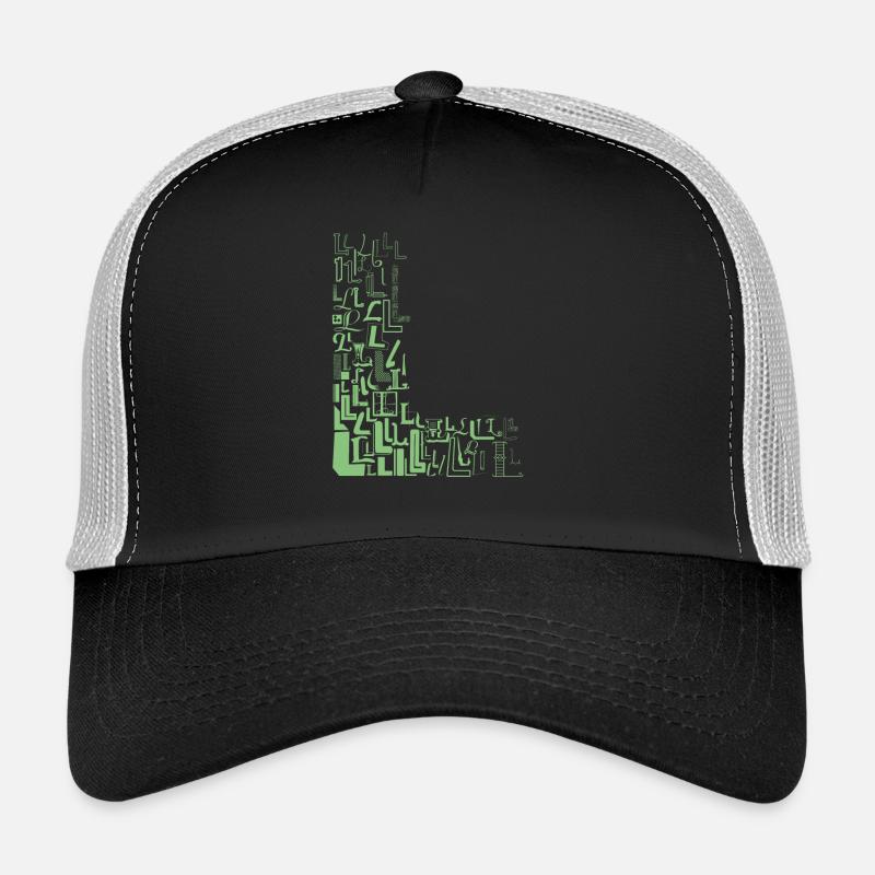 Schriftart Mode L - Trucker Cap - Schwarz/Steingrau