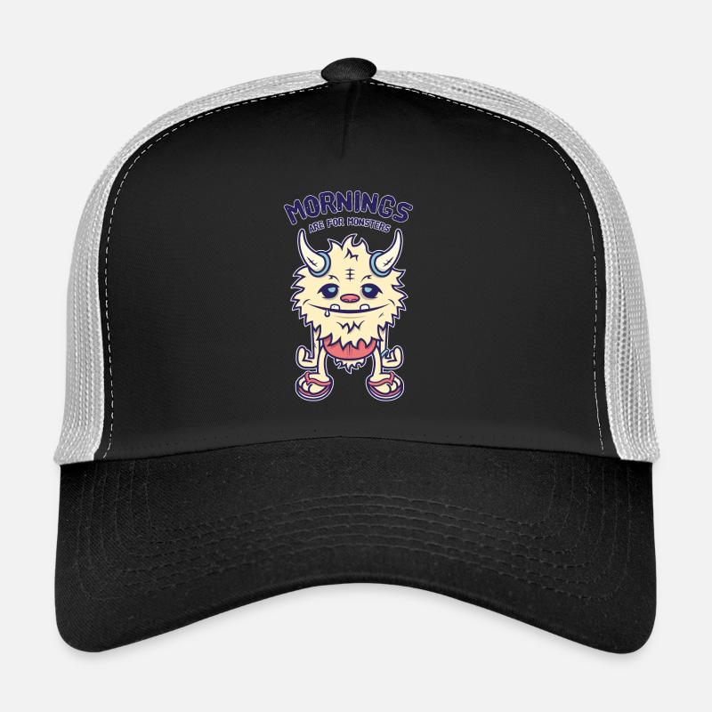 Mornings Are For Monsters - Trucker Cap - black/stone grey