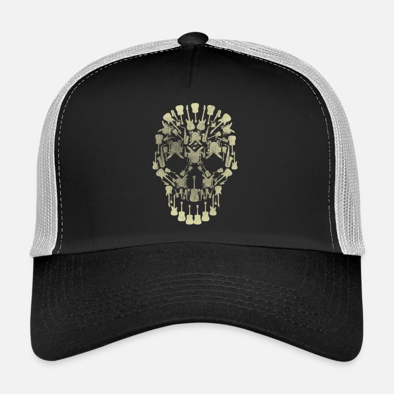 Musical Intruments crâne Silhoette Casquette trucker 