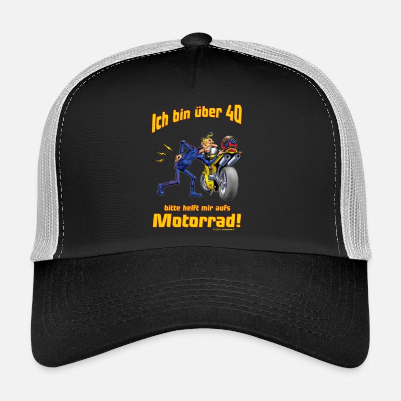 MD - Biker Shirt Design ich bin über 40 bitte Trucker Cap