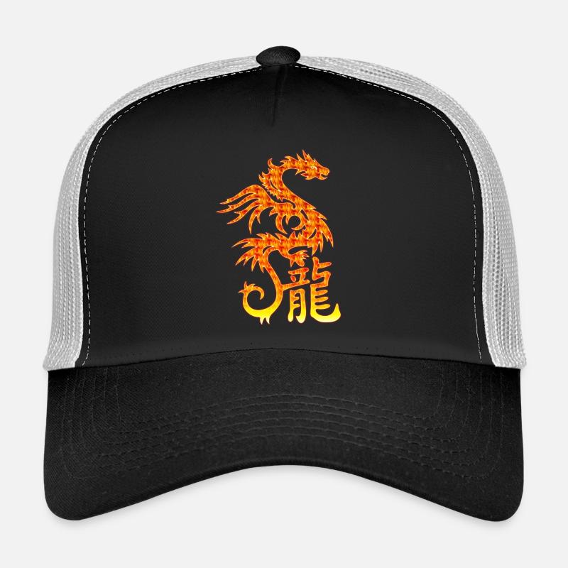 Feuerdrache mit chin. Schriftzeichen Trucker Cap