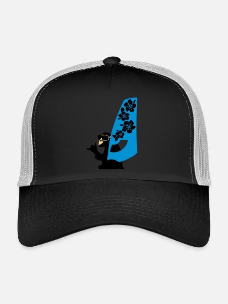 planche à voile - Casquette trucker  - noir/gris pierre - Devant