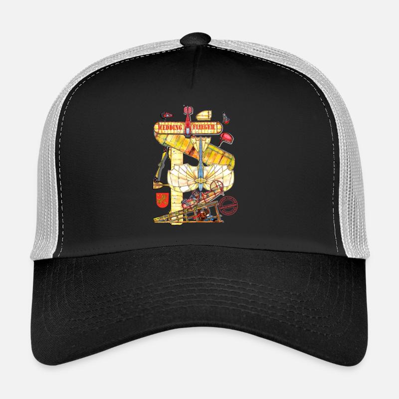WEDDING FLIEGER - Trucker Cap - Schwarz/Steingrau