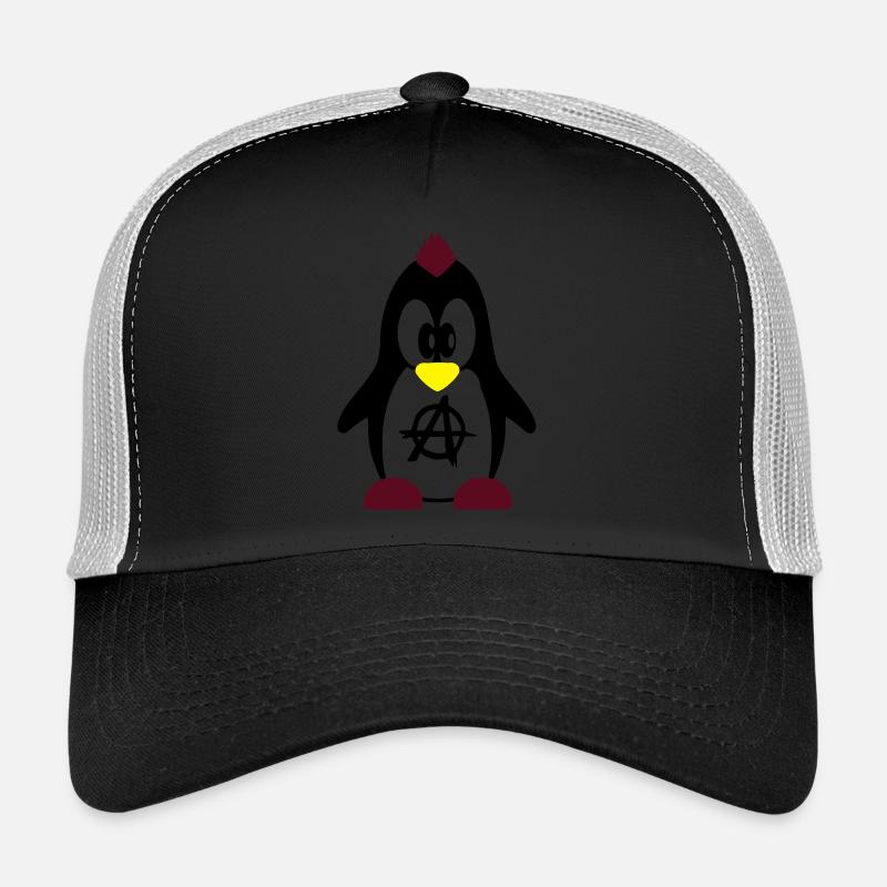 Punkpinguin - Trucker Cap - Schwarz/Steingrau