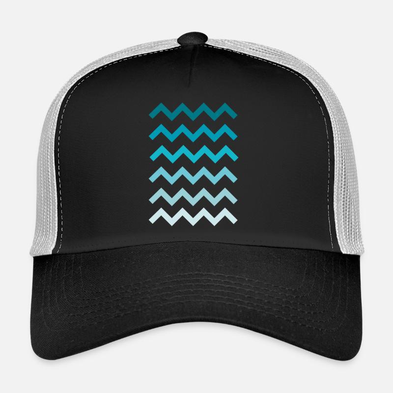 Wellen Water Waves - Trucker Cap - Schwarz/Steingrau