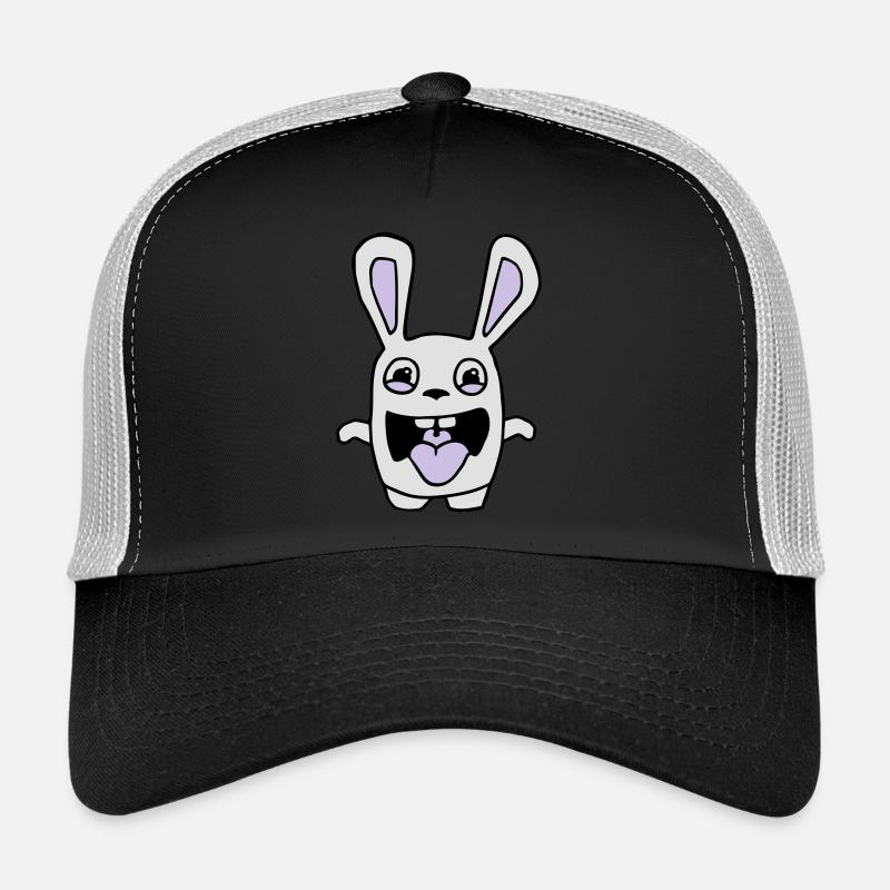dessin lapin mignon débile style BD cartoon fun Casquette trucker 