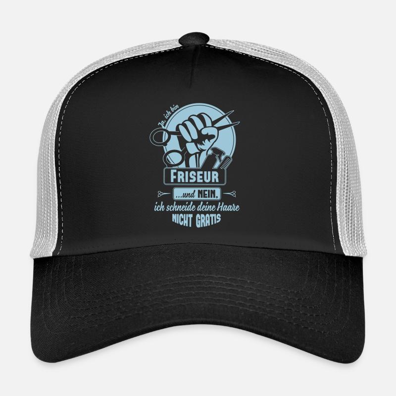 Ja ich bin Friseur - Trucker Cap - Schwarz/Steingrau