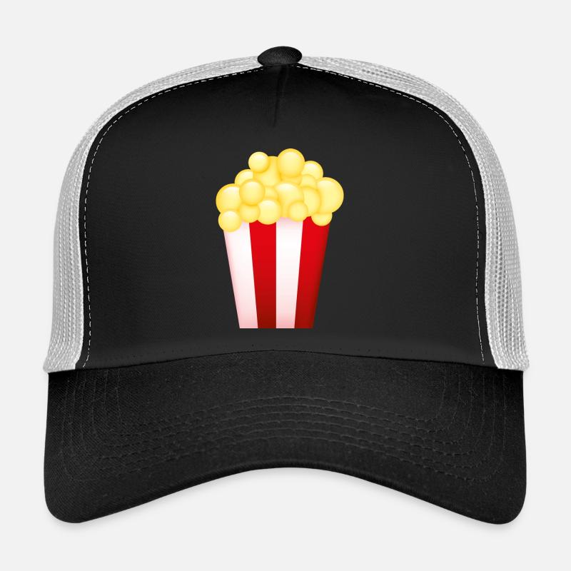 Smiley Popcorn - Trucker Cap - Schwarz/Steingrau