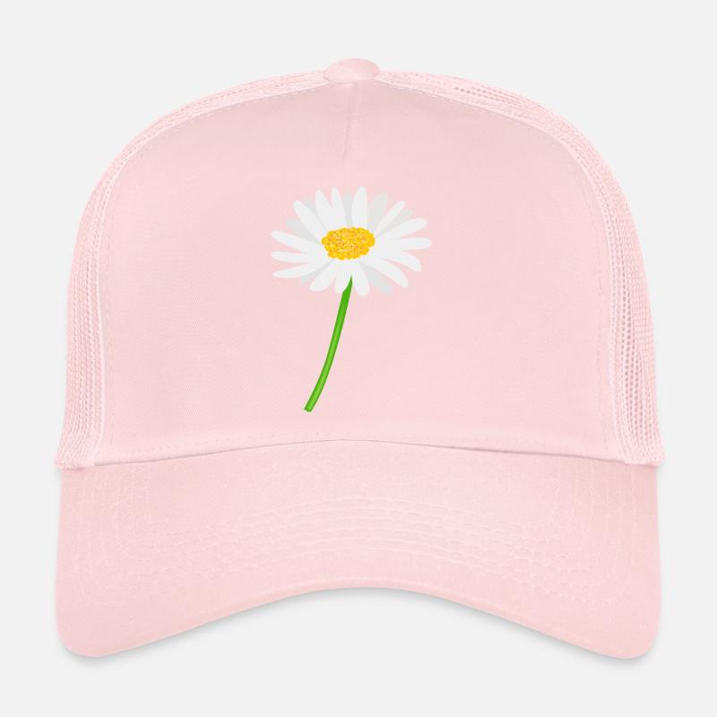 Flower daisy with stem Trucker Cap