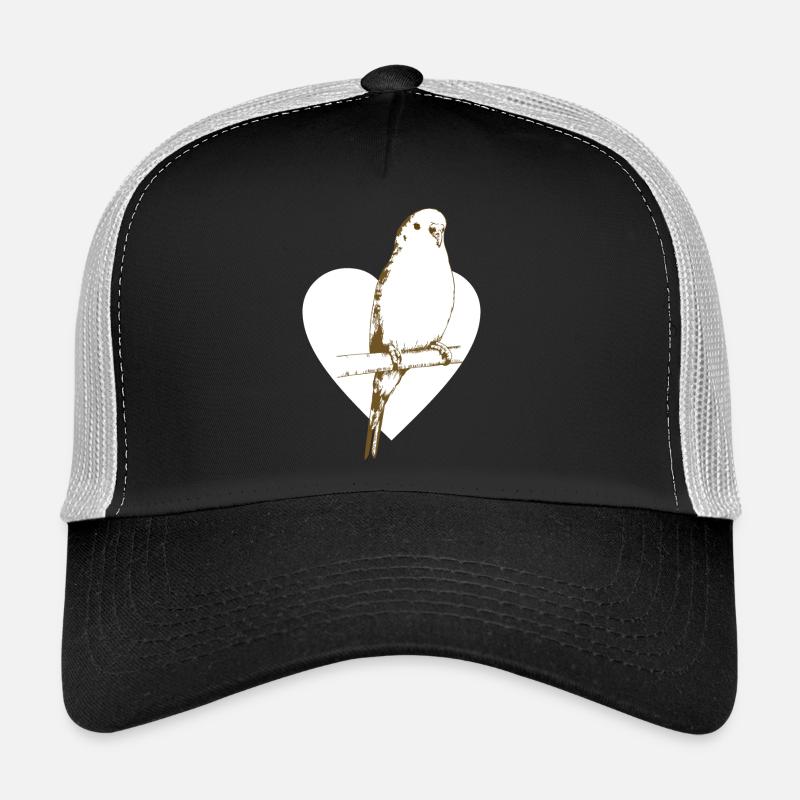 Süßer Kernbeißer auf Herz - Trucker Cap - Schwarz/Steingrau