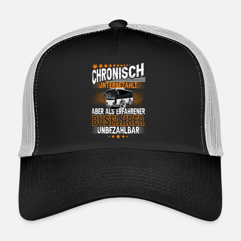 Busfahrer - Trucker Cap - Schwarz/Steingrau