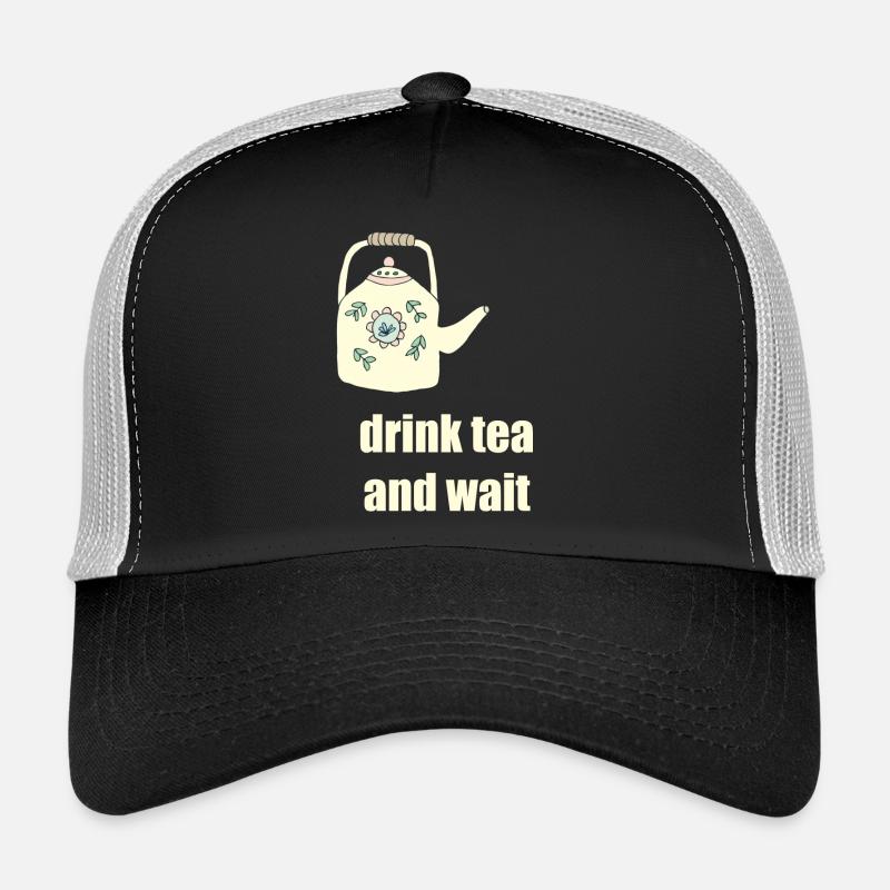 drink tea teekanne - Trucker Cap - Schwarz/Steingrau