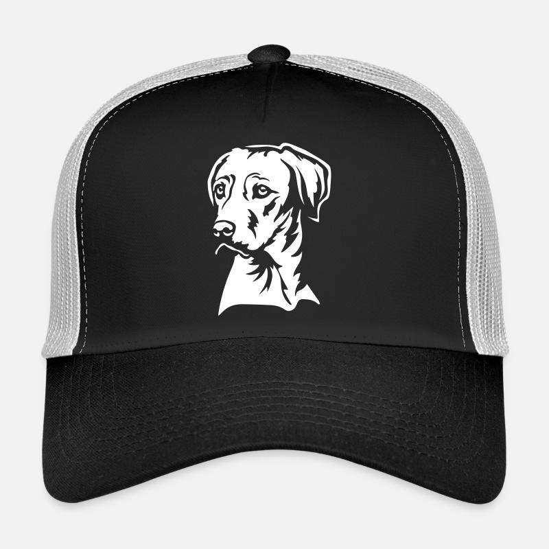 Rhodesian Ridgeback Head « Black Edition » Casquette trucker 