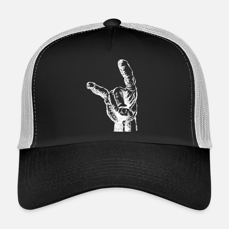 La main de Headbanger - Casquette trucker  - noir/gris pierre