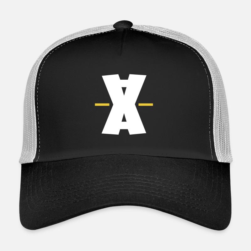 Art numérique Double X dash - Casquette trucker  - noir/gris pierre