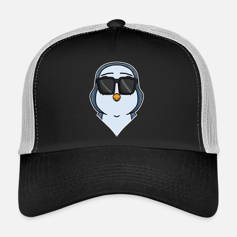 cooler Pinguin mit Sonnenbrille Trucker Cap