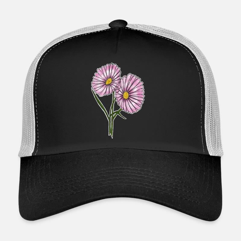 Gänseblümchen - Trucker Cap - Schwarz/Steingrau