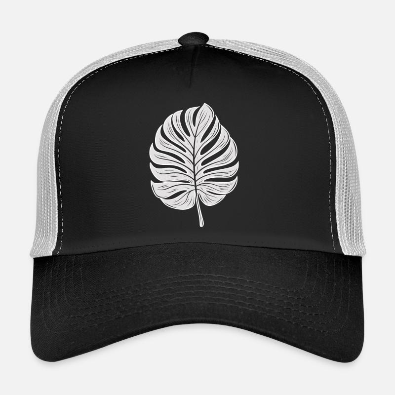 Cool Monstera Leaf, Plants Motif Trucker Cap