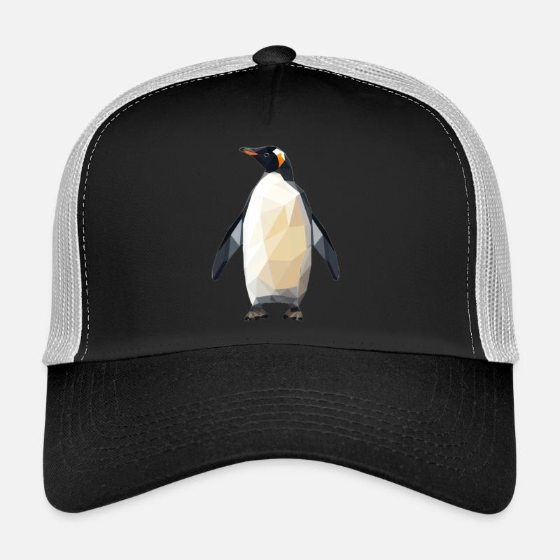 Geometrischer Pinguin /Geometric Penguin - Trucker Cap - Schwarz/Steingrau