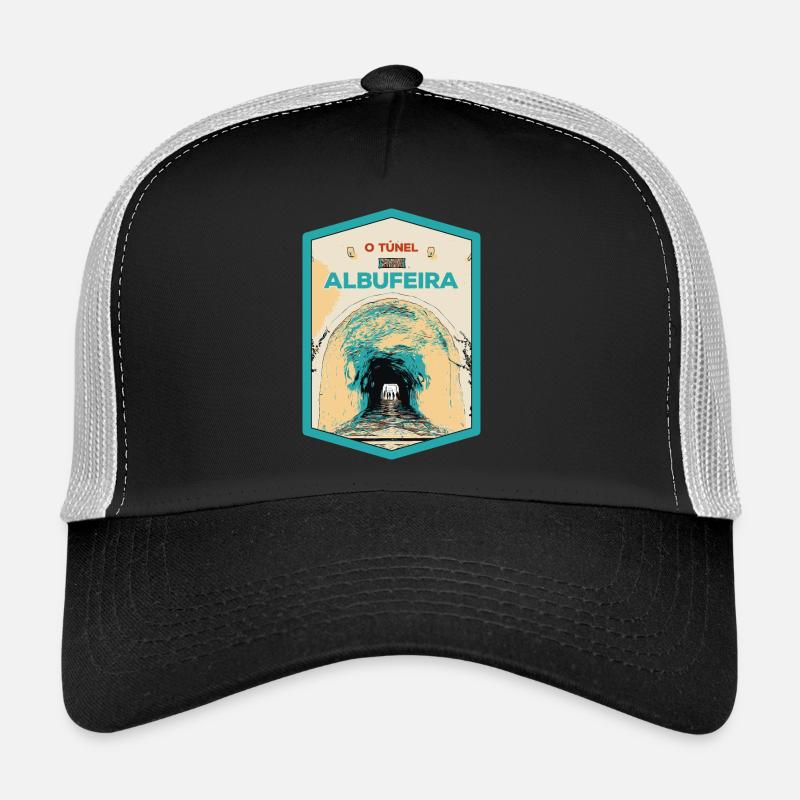 Illustration du Tunnel vers la plage d'Albufeira Casquette trucker 