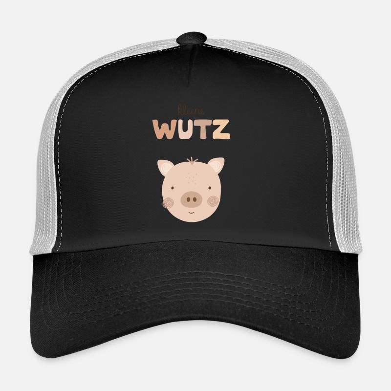 Kleine Wutz beige - Trucker Cap - Schwarz/Steingrau