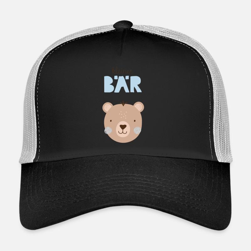 Little Bear Light Blue Boy Nursery Birthday - Trucker Cap - black/stone grey