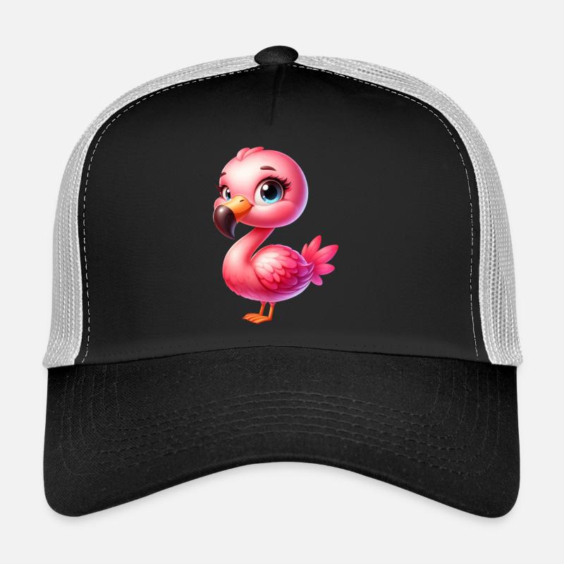 Flamingo - Trucker Cap - Schwarz/Steingrau
