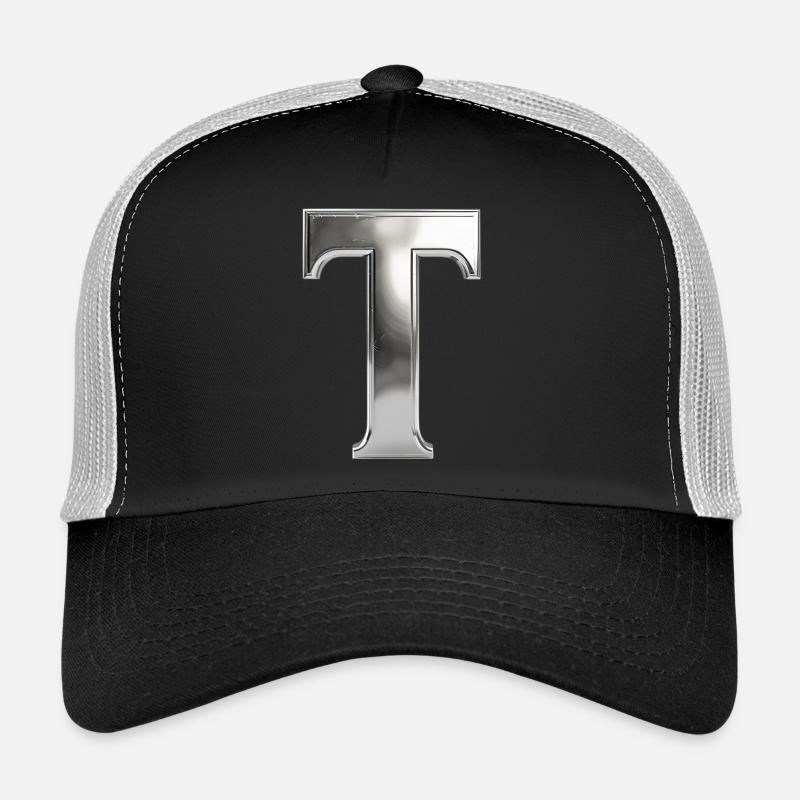 Chrome ,, T " Metallic - Trucker Cap - black/stone grey