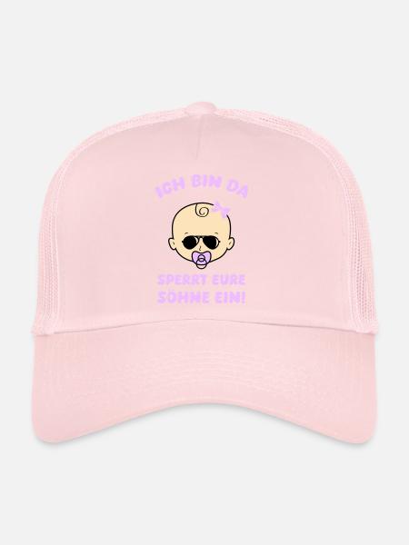 Baby girl locks up your sons - Trucker Cap - pale pink - Front