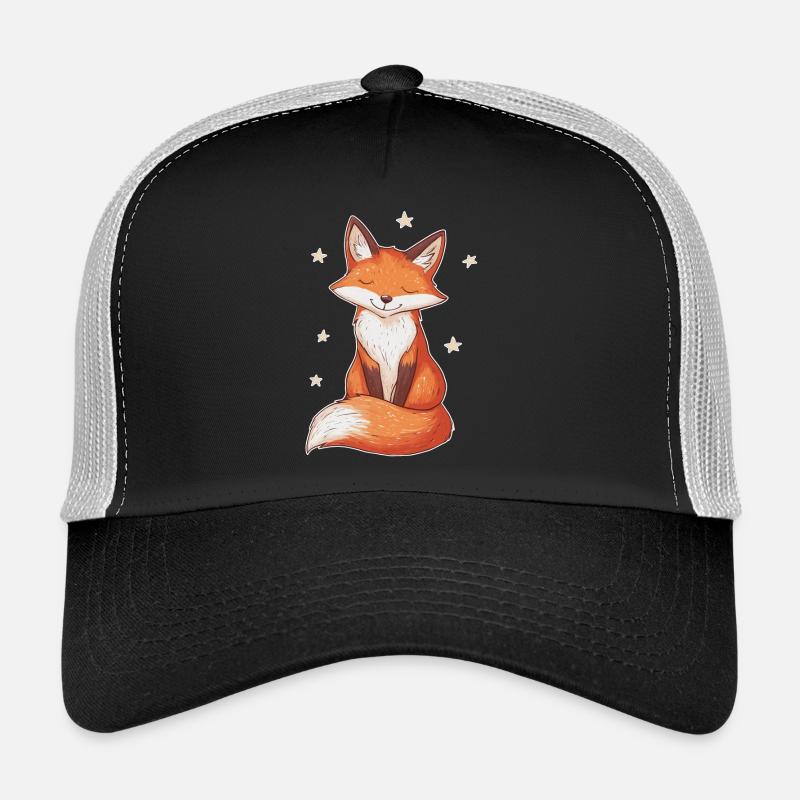 Fuchs und Sterne - Trucker Cap - Schwarz/Steingrau