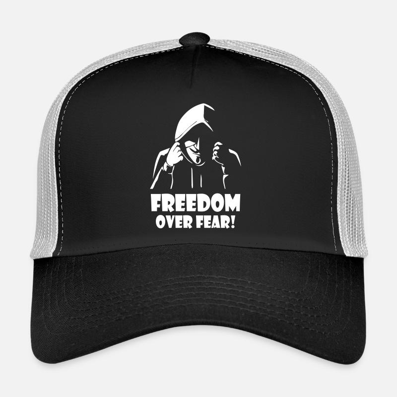 Freedom Over Fear Anonymous Trucker Cap