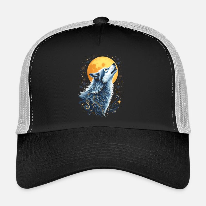 Wolf & Moon - Mystical Art Trucker Cap